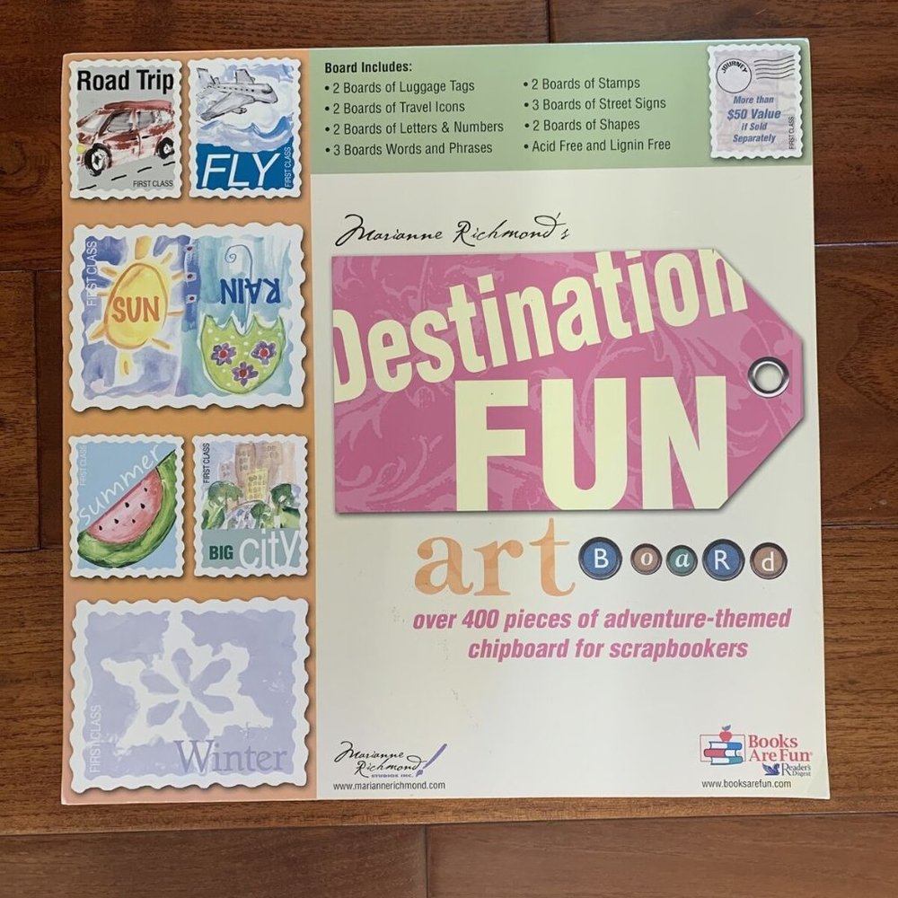 Art Board Scrap Book 400 piece Destination Fun Marianne Richmond’s NEW
